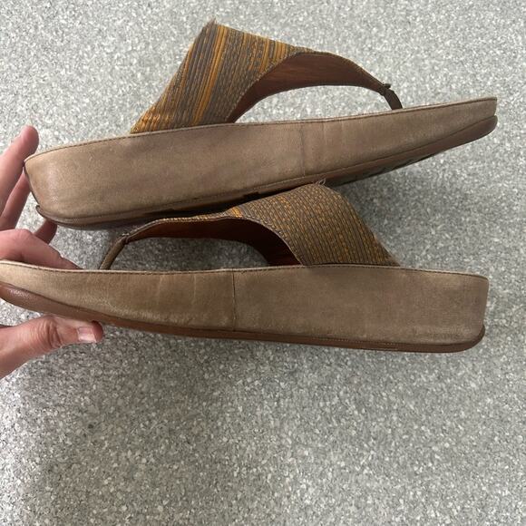 Fitflop Brown Sandals with Orange Accents - Picture 4 of 4